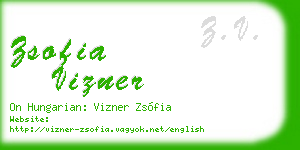 zsofia vizner business card